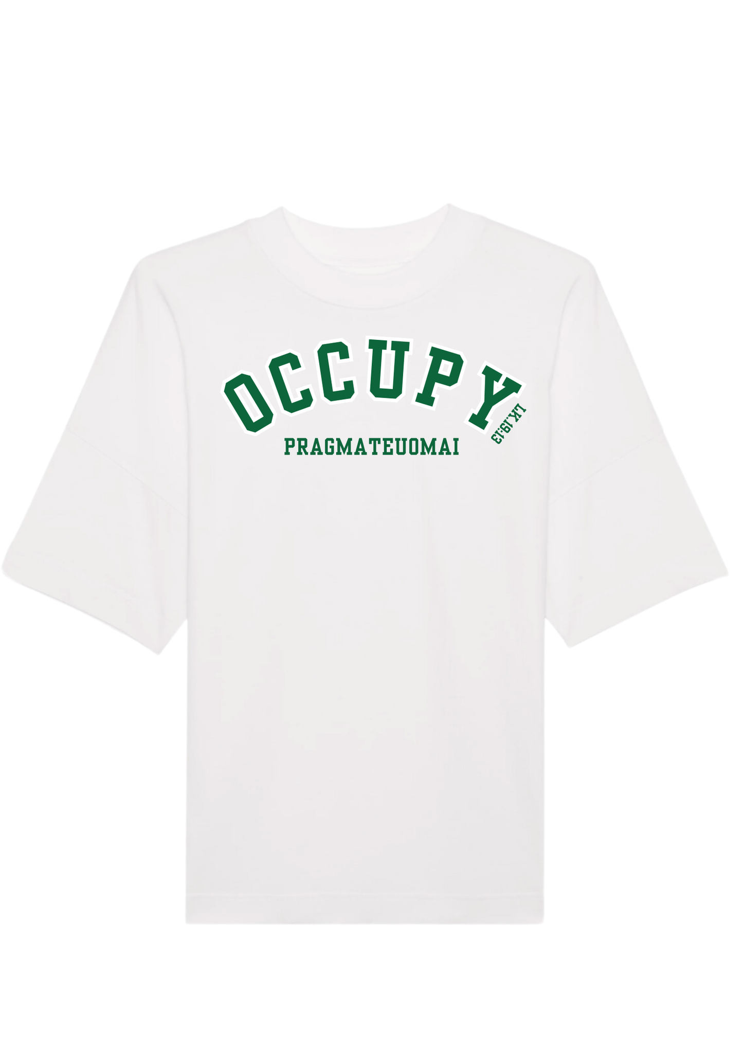 Occupy Premium Boxy Embroidered  T-shirt (Emerald)